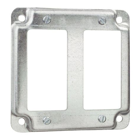 metal receptacle box cover|4 square metal electrical box.